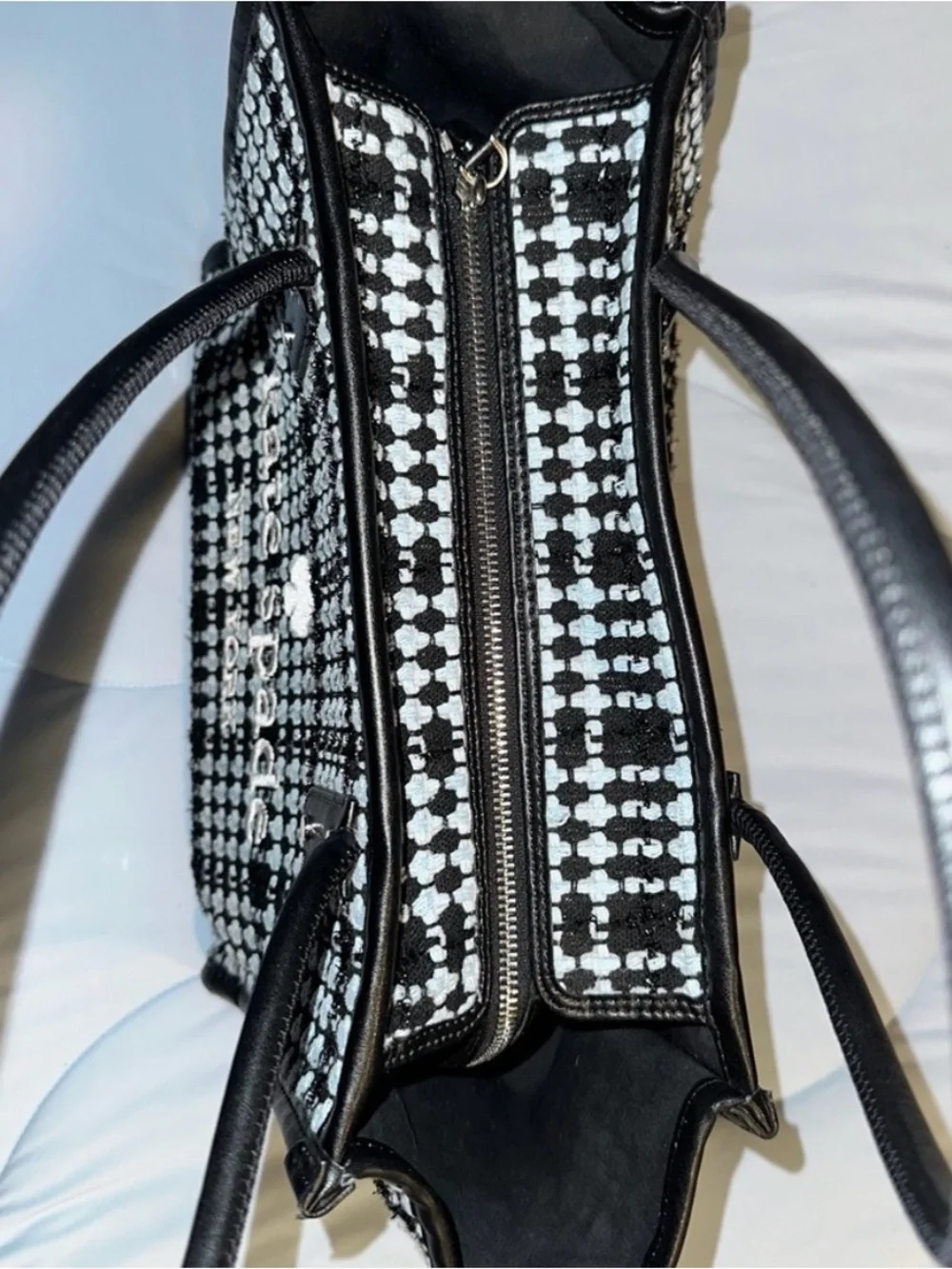 kate spade Black and White Tweed Tote